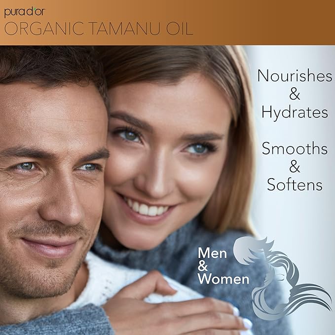 PURA D'OR 4 Oz Organic Tamanu Oil - USDA Certified 100% Pure & Natural Cold Pressed Carrier Oil, Premium Grade Moisturizer For Skin & Hair - Men & Women-BrightBean Baby