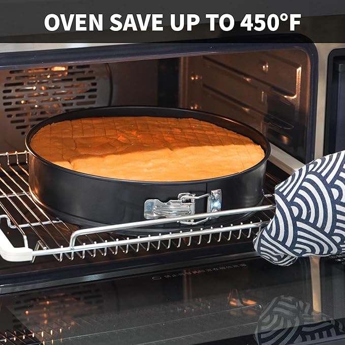 Spring Form Cake Pans 12 Inch Springform Pan Nonstick Round Cheesecake Pan Carbon Steel Large Baking Mold Cake Tin for Christmas Birthday