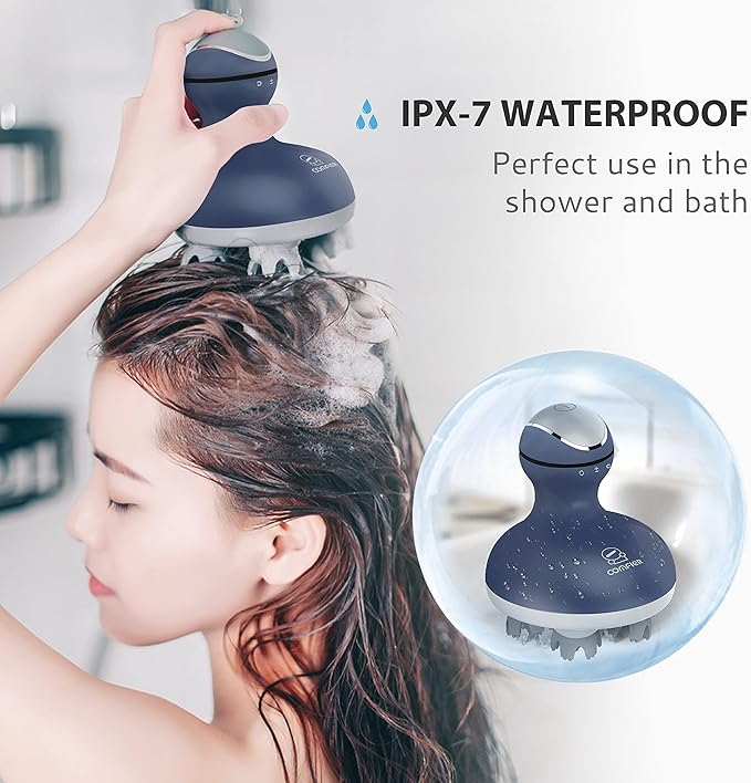 COMFIER Cordless Electric Scalp Massager with Mutlti-Modes Vibration, Handheld Cat Head Massager for Pets, Portable Dog Head Massage for Deep Clean and Stress Relax-BrightBean Baby