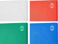CURTA Cutting Boards for Kitchen, 20" x 14" x 0.5" 4-Piece (White, Red, Green, Blue) Color Coded Plastic Chopping Board with Anti Slip Surface Dishwasher Safe