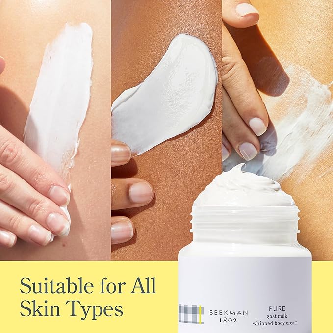 Beekman 1802 Whipped Body Butter Cream with Goat Milk - Deeply Moisturizes, Softens Skin - Natural & Gentle for All Skin Types - Non-Greasy, Cruelty-Free, 8 oz-BrightBean Baby