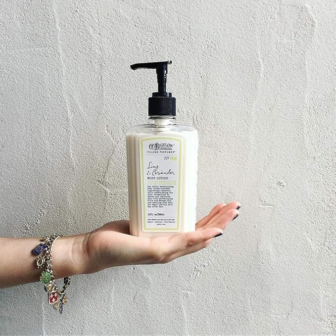 C.O. Bigelow Lime Coriander Body Lotion, Village Perfumer Moisturizing Body Lotion with Aloe Vera, Borage Oil & Olive Oil, 10 Fl Oz-BrightBean Baby