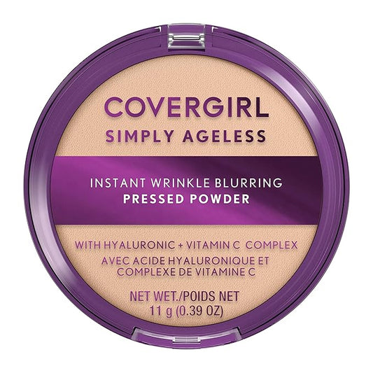 Covergirl Simply Ageless Instant Wrinkle Blurring Pressed Powder, Fair Ivory, 0.39 Ounce-BrightBean Baby