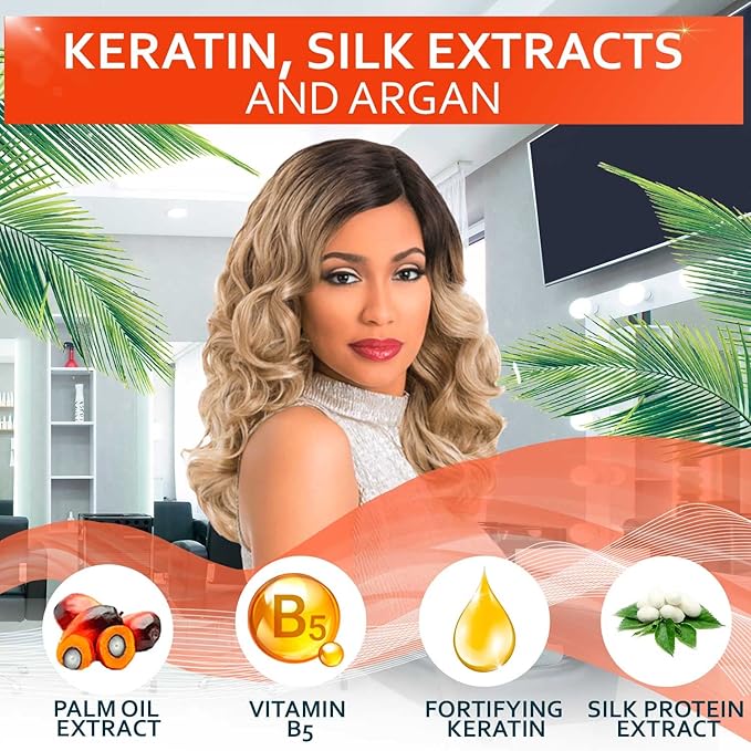 Keratin Enriched Shampoo - Sulfate and Paraben Free - Anti Frizz Treatment for Women and Men – Professional Salon Grade Repair Formula with Silk Protein for Dry, Frizzy Damaged and Color Treated Hair-BrightBean Baby