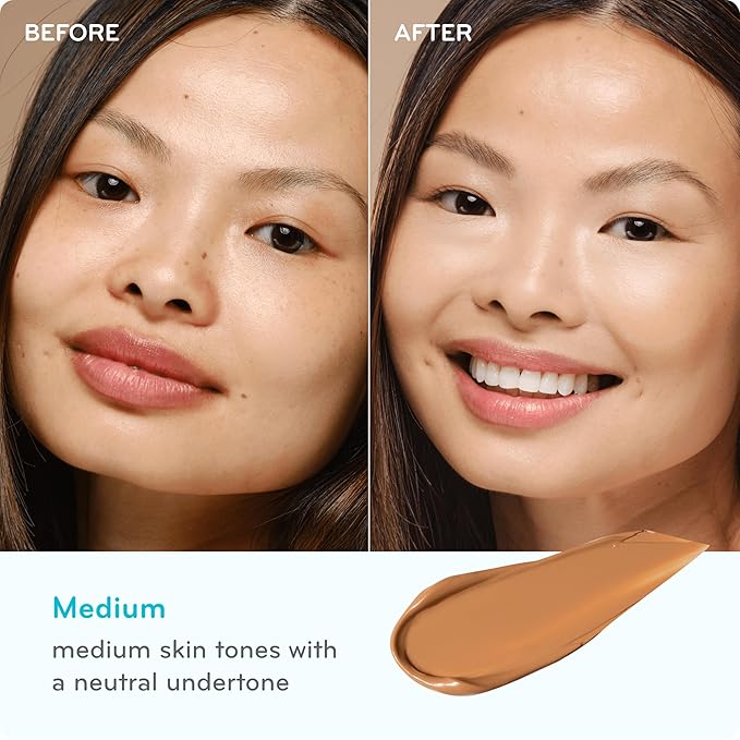 pūrlisse Ageless Glow Serum BB Cream SPF 40 - Glow BB Cream with SPF Enriched with Bakuchiol & Vitamin C to Help Improve Firmness & Reduce Wrinkles for Dewy Skin - Medium (1.4 oz)-BrightBean Baby