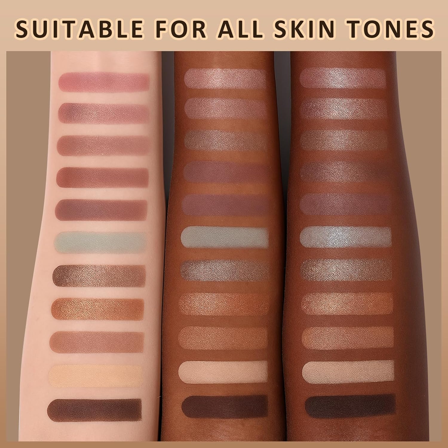 UCANBE 16 Color Baked Eyeshadow Palette with 15PCS Brushes Makeup Set,Matte&Shimmer Blend Eyeshadow for Women&Girls,Highly Pigmented Long Lasting Waterproof Make Up Pallet-BrightBean Baby