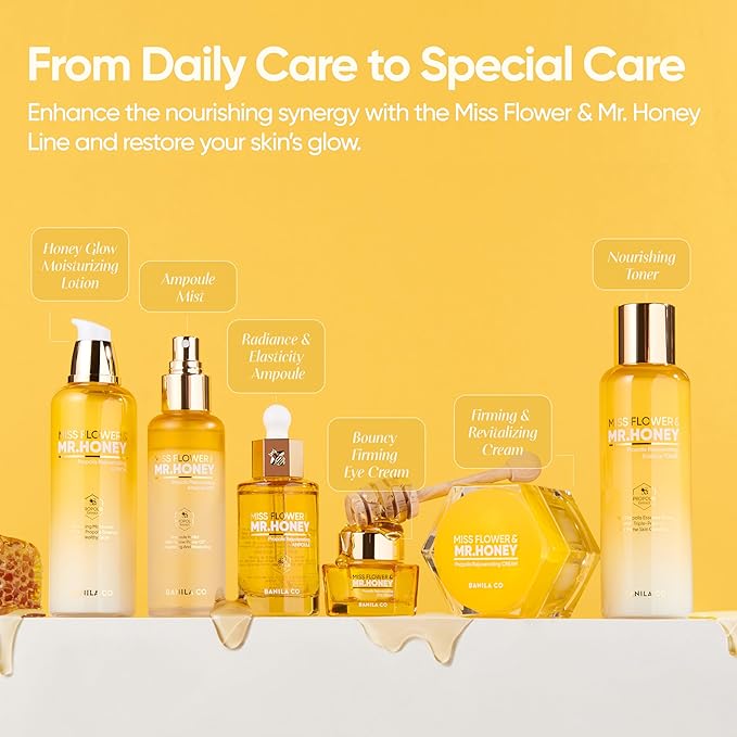 BANILA CO Miss Flower & Mr Honey Propolis Ampoule Mist | Nourishing Skin Double Layer & Moisturizing Makeup Fixer Setting Spray | Hydration Boost, Radiant Glow Serum (99ml / 3.34 fl oz)-BrightBean Baby