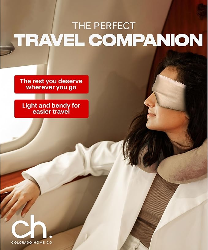 Colorado Home Co Cozy Silk Eye Mask - Blackout, Adjustable for Side Sleepers & Travel, Cloud Eye Covers, Mauve-BrightBean Baby