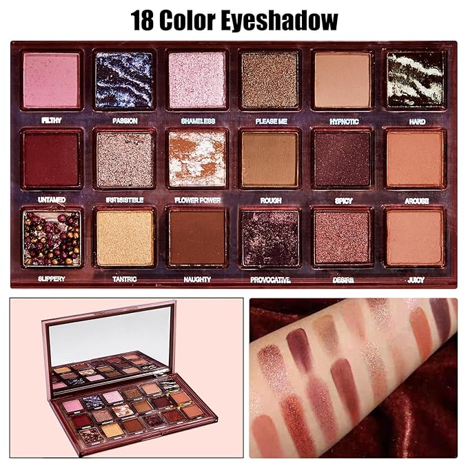 All In One Makeup Kit for Women, Travel Makeup Kit, Make Up Sets Valentine's Day Gift, Includes Eyeshadow Palette Highlighter Contour Blush Eyeliner Eyebrow Powder Mascara Cosmetic Brushes Makeup Set-BrightBean Baby