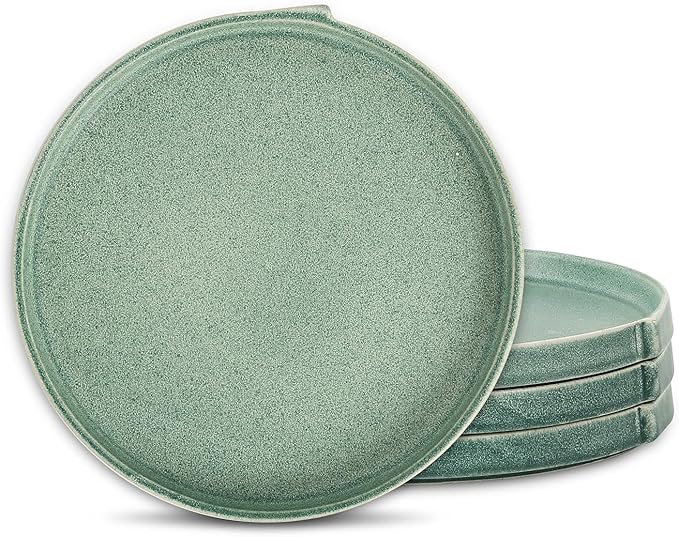 Stone Lain Bao 4-Piece Dinner Plate Set Stoneware, Green