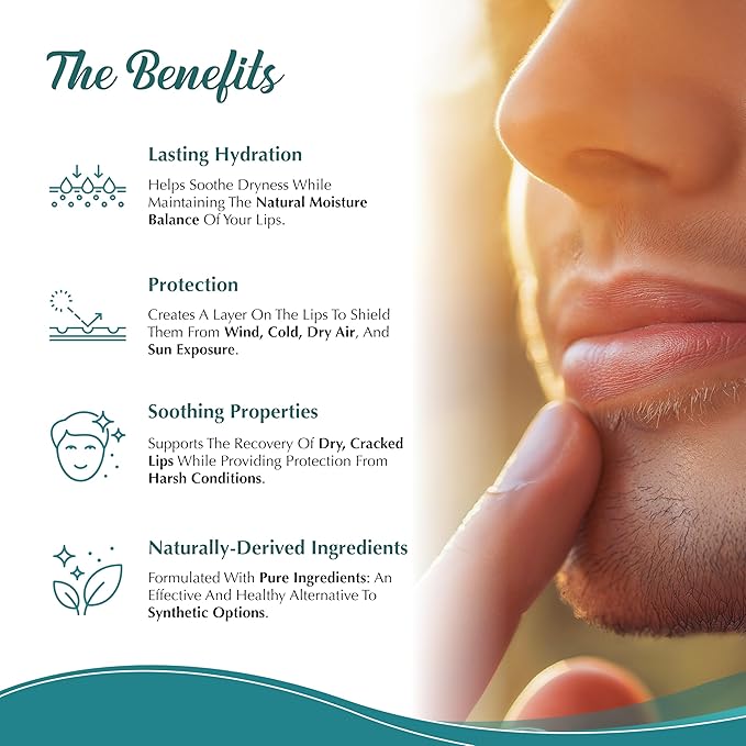 Moisturizing Tallow Lip Balm – Grass-Fed Beef Tallow with Organic Coconut Oil, Beeswax, and Vitamin E – Lip Balm Set – Variety Pack – Travel Essential – 3-Pack-BrightBean Baby