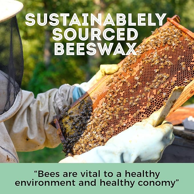 HUNNYBEE Beeswax Pellets 2LB, 100% Pure Bees Wax for DIY Candles, Skin, Body Cream, Face, and Hair Care, Lotions Deodorant, Lip Balm and Soap Making (Yellow, 2 lbs)-BrightBean Baby