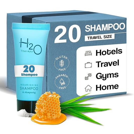 H2O Therapy Shampoo, Travel Size Hotel Hospitality, 0.85 oz (Case of 20)-BrightBean Baby