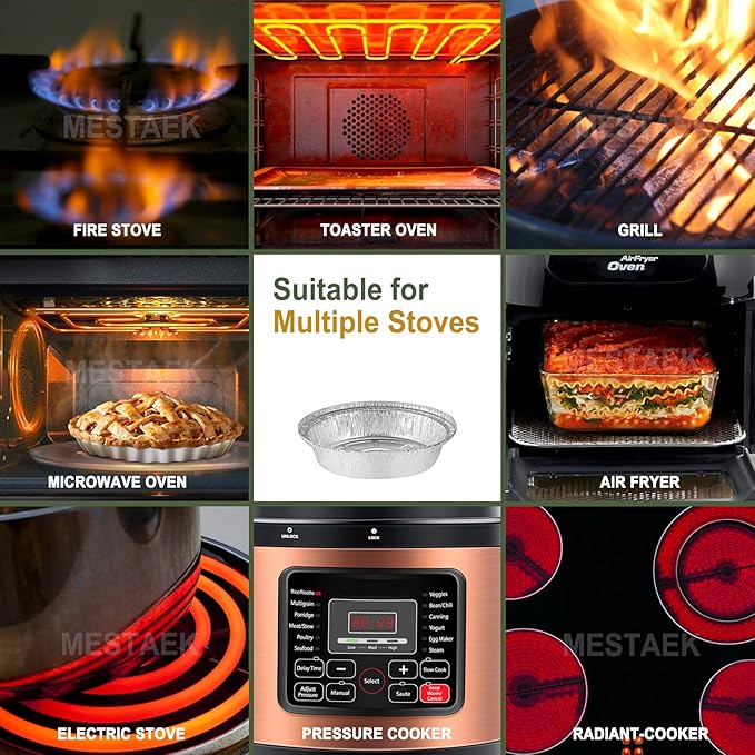 7" Aluminum Foil Pans without Lids 50 Pack of 22.3 oz,Heavy Duty Disposable Containers for Roasting,Storing,Baking,Cooking,Recyclable
