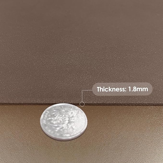 Leather Table Cover,1.8mm Thick,30x60 Inch Desk Cover,Large Desk Mat,Table Protector,Table Cover Protector,Desk Covers On Top of Desks(Mud Color+Champagne Gold,30x60)