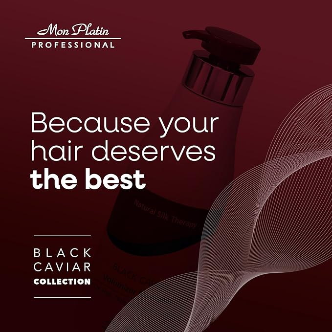Mon Platin Professional Black Caviar Volumizer Hair Shampoo - For Fine, Thin, Fragile Hair - Enriched with Black Caviar, Hair Shampoo for Damaged hair, Volume Shampoo, SLS/Salt Free 500ML-BrightBean Baby