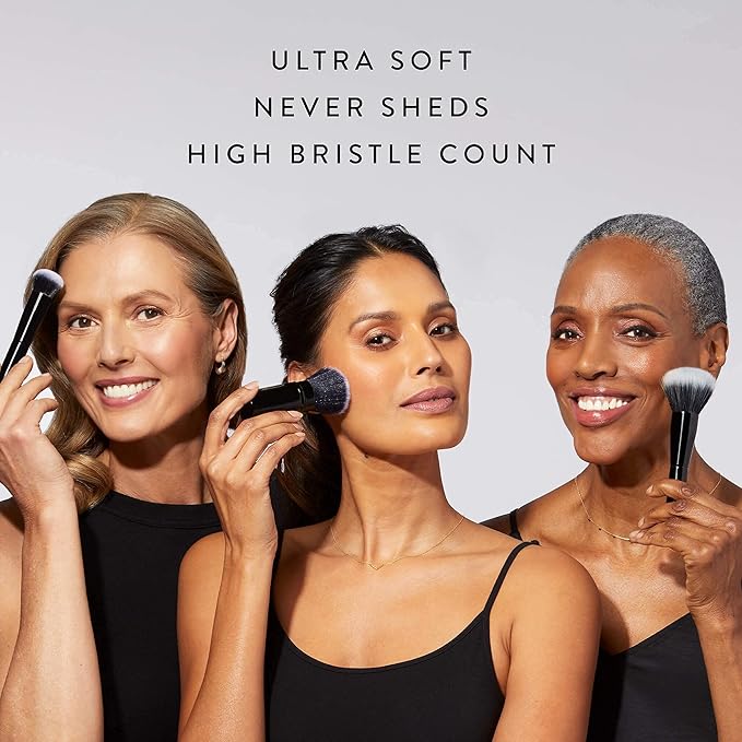 LAURA GELLER NEW YORK Baked Balance-n-Brighten Foundation with Kabuki Brush Makeup Set, Tan-BrightBean Baby