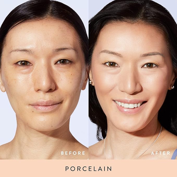 LAURA GELLER NEW YORK Award-Winning Baked Balance-n-Brighten To Go Travel Size Color Correcting Powder Foundation - Porcelain - Buildable Light to Medium Coverage - Demi-Matte Natural-BrightBean Baby