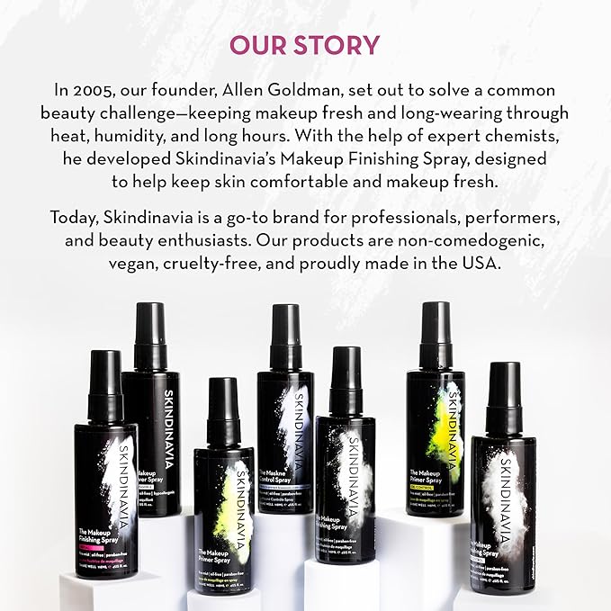 Skindinavia The Makeup Finishing Spray, Oil Control Makeup Setting Spray, All-Day Wear, Long-Lasting Up to 16+ Hours, Heat-Resistant & Waterproof, Fine Mist, 8.0 Oz-BrightBean Baby