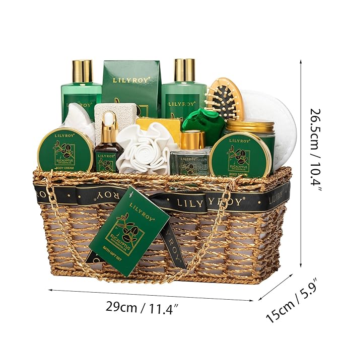 18-Piece Luxury Spa Gift Basket Set for Fathers Day Bath & Body Care Kit for Women & Men Perfect Gift for Christmas Mother's Day Birthday with Shower Gel & More Great for Holidays & Special Occasions-BrightBean Baby