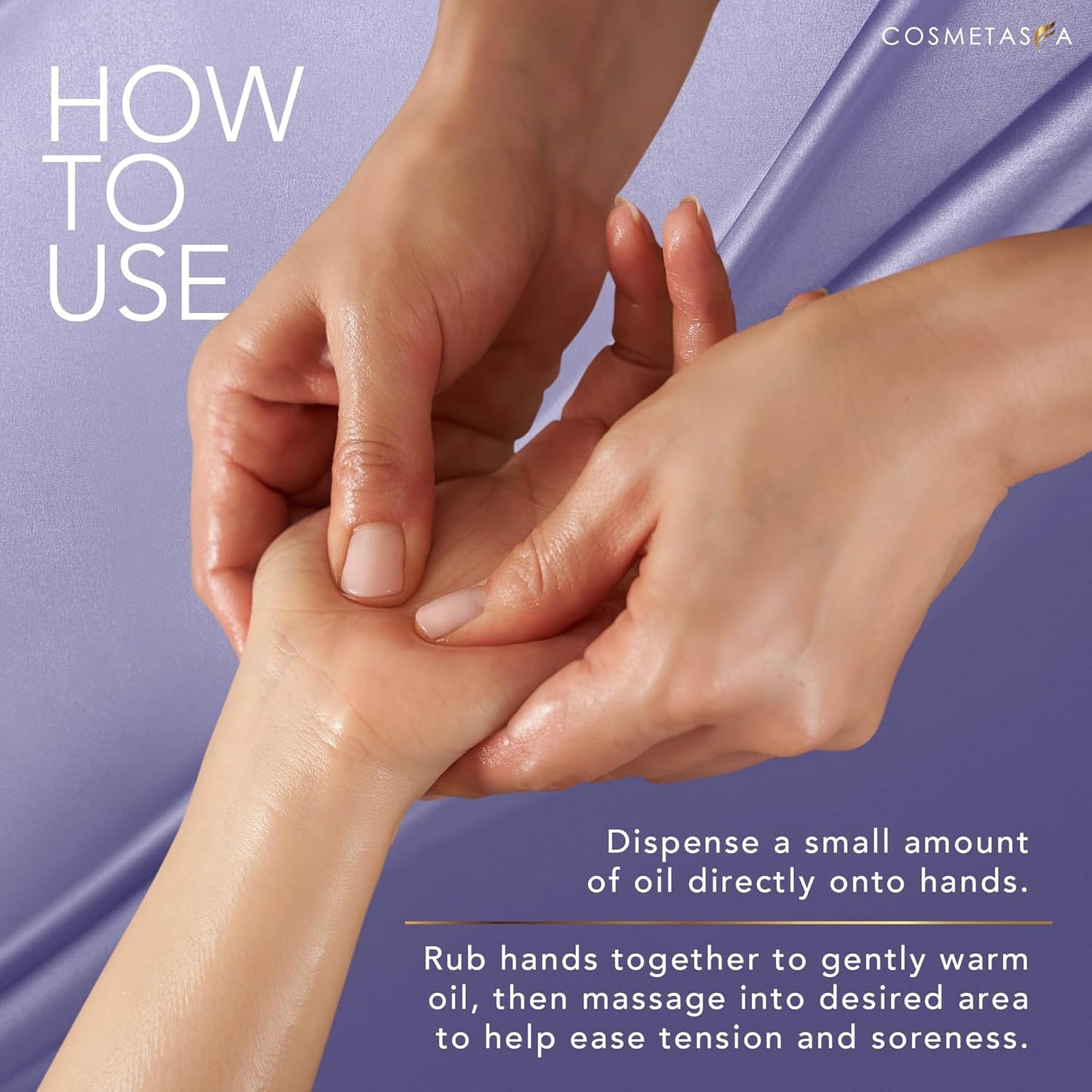 Cosmetasa Lavender Massage Oil for Massage Therapy - All Natural, Cruelty-Free & Spa Quality Skin Therapy Oil, Calming & Soothing Care - Lavender, Geranium & Grapeseed Oil (16.9 oz)-BrightBean Baby