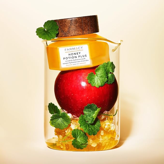 Farmacy Hydrating Face Mask - Honey Potion Plus Nourishing Skincare Facial Mask with Niacinamide, Ceramides + Pro-Vitamin B5 to Protect + Replenish Moisture Barrier (50g)-BrightBean Baby