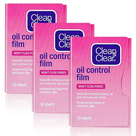 Oil Control Film Replacment for Clean & Clear Oil-absorbing Sheets,3 Pack (Grapefruit Fragrance) Oil Blotting Sheets For Face,Makeup Friendly High-performance Handy Face Blotting Paper for Oily Skin-BrightBean Baby