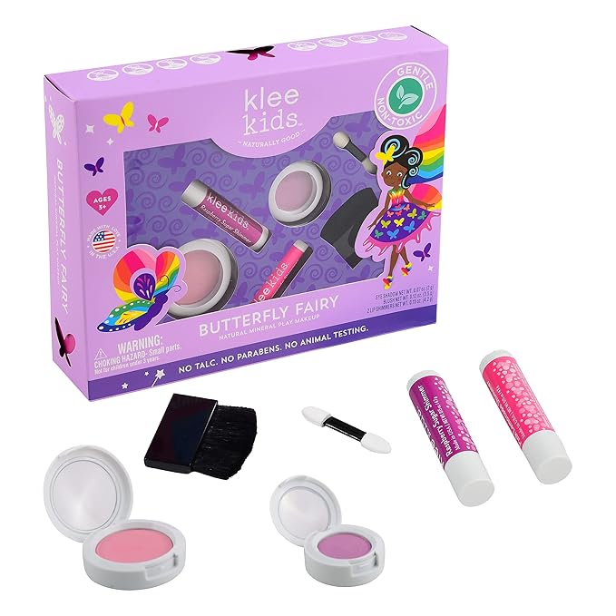 Klee Naturals Luna Star Naturals Klee Kids 4 PC Makeup Up Kits with Compacts (Butterfly Fairy)-BrightBean Baby