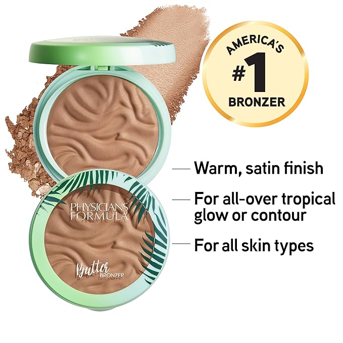 Physicians Formula Murumuru Butter Bronzer, Moisturizing, Nourishing Murumuru Butter Blend for Silky All-Day Luminous Glow, Dermatologist Tested, Hypoallergenic, Vegan & Cruelty-Free -Bronzer-BrightBean Baby