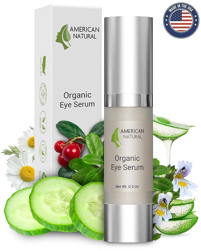 Blend Organic Eye Serum For Bags Under Eyes - Dark Eye Circle Remover with Eyebright Extract - Under Eye Serum For Dark Circles and Puffiness - Anti Aging Eye Cream For Women (0.5Oz)-BrightBean Baby