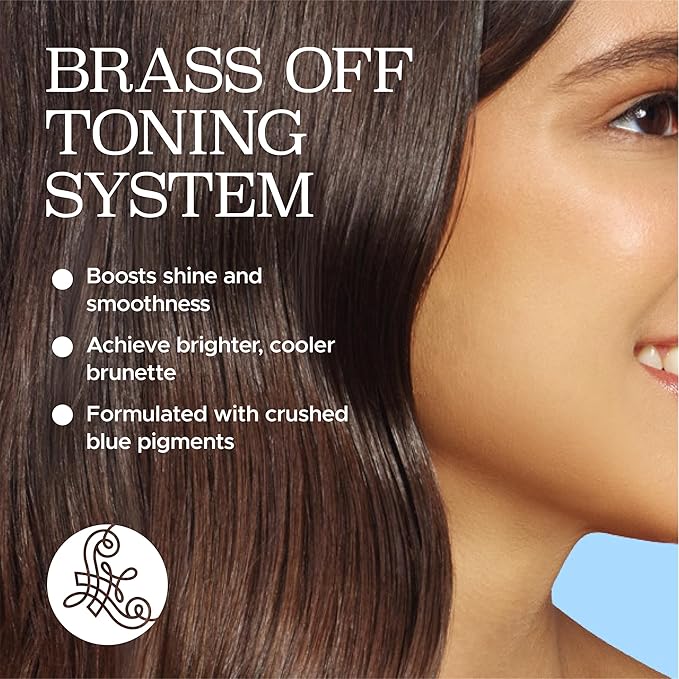 Luseta Blue Shampoo & Conditioner Set - Color Brightening for Brassy and Brunette Treated Hair, Revive Cool Tones, 2x 16.9oz-BrightBean Baby