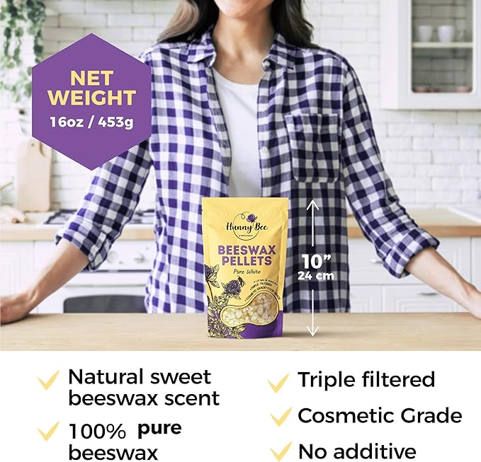 Trifecta Living Co.'s Beeswax Pellets - 100% Pure Bees Wax Perfect for DIY Candles, Skincare, and More! Discover The Creative Possibilities with Our Versatile, Pure Beeswax Pellets!-BrightBean Baby