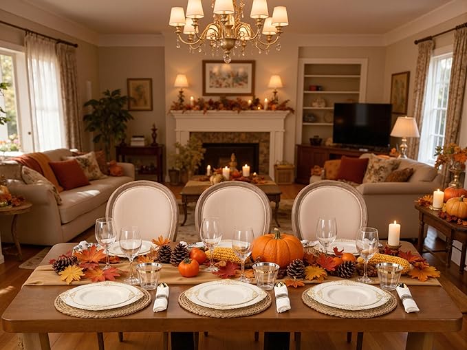 Nervure 350PCS Ivory Plastic Plates - Ivory Gold Plastic Dinnerware Sets for 50 Guests - 100 Gold Disposable Plates, 50 Pre Rolled Silverware Sets, 50 Cups Perfect for Wedding & Thanksgiving