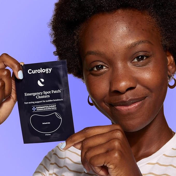 Curology Emergency Spot Patch Clusters for Breakouts, Fast Acting Large Hydrocolloid Pimple Patches for Face, Oil Absorbing, 14 Count-BrightBean Baby