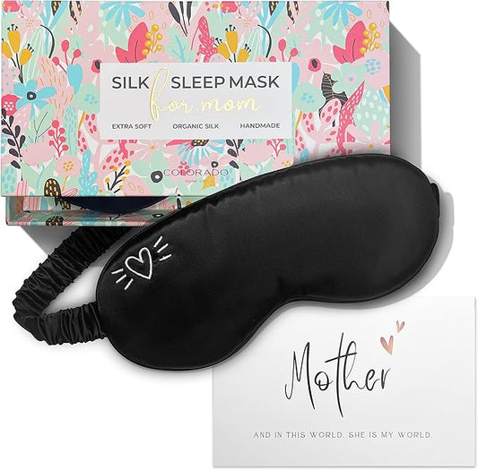 Silk Sleep Mask - Mothers Day Gift for Mom - Unique and Thoughtful Mom Gift - Perfect for Moms First Mothers Day and Women You Love, Mom from Daughters by Colorado Home Co.-BrightBean Baby