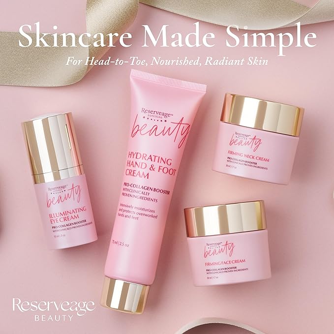 Reserveage Collagen Boosting Skincare Bundle - Includes Age-Defying Face Cream, Eye Cream, Hand & Foot Cream & Neck Cream for Women-BrightBean Baby