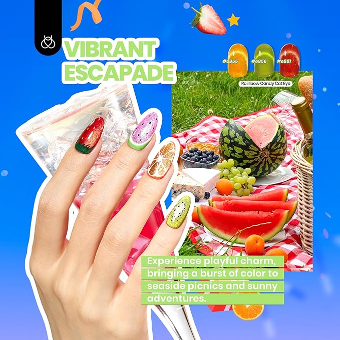 Beetles Cat Eye Gel Nail Polish Set-36 Colors Red Purple Brown Green Burgundy Magnetic Gel Nail Polish with Base Gel Glossy Matte Top Coat Magnet,Soak off UV Nail Gel DIY Nail Art Gift for Women-BrightBean Baby