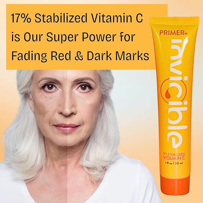 5 in 1 Primer For Face Before Makeup | 17% Vitamin C | All Day Grip | Dark Spot Corrector | Silky Matt Finish | Chemical Free | Vegan | All Skin Types | Made in America | 1fl oz-BrightBean Baby