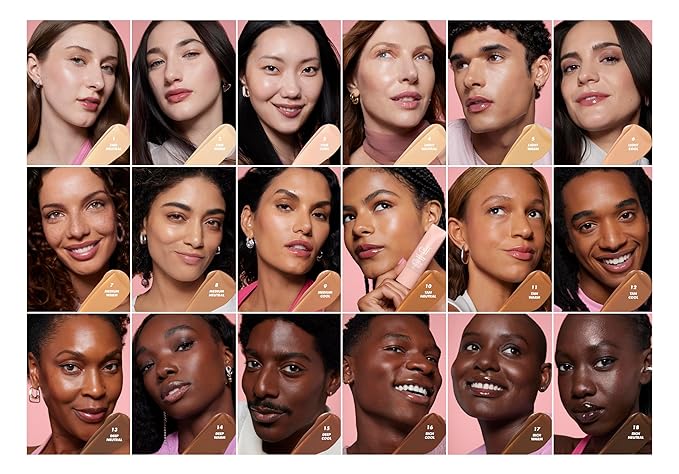 e.l.f. Halo Glow Skin Tint SPF 50, Tinted Moisturizer For Light, Buildable Coverage, Creates A Natural Glow, Vegan & Cruelty-Free, 17 Rich Warm-BrightBean Baby