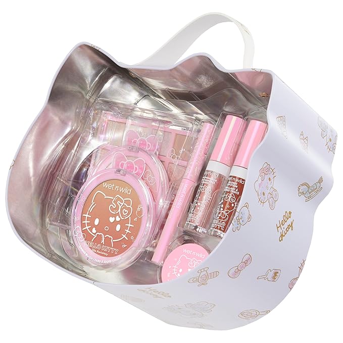 wet n wild Hello Kitty PR Box, Makeup Set with Versatile Unique looks, 2-Layered Keepsake Box, Buildable & Blendable Formulas, Cruelty-Free & Vegan-BrightBean Baby