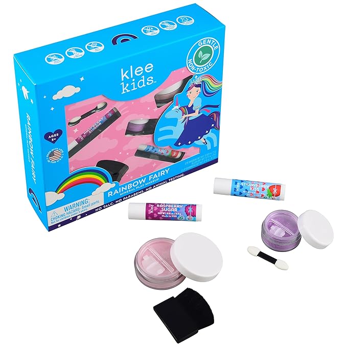 Luna Star Klee Kids Play Makeup Kit. Gentle and Non-Toxic. Kid-Friendly. Made in USA. (Rainbow Fairy)-BrightBean Baby