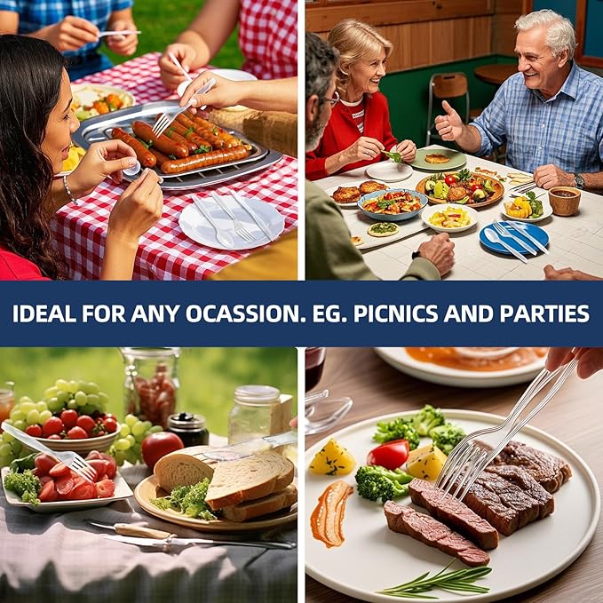 350 Count Clear Plastic forks, Extra Heavy Duty Plastic Forks, Premium Disposable Forks, BPA-Free stainless steel fork disposable for Party Supplies, Weddings and Everyday Use