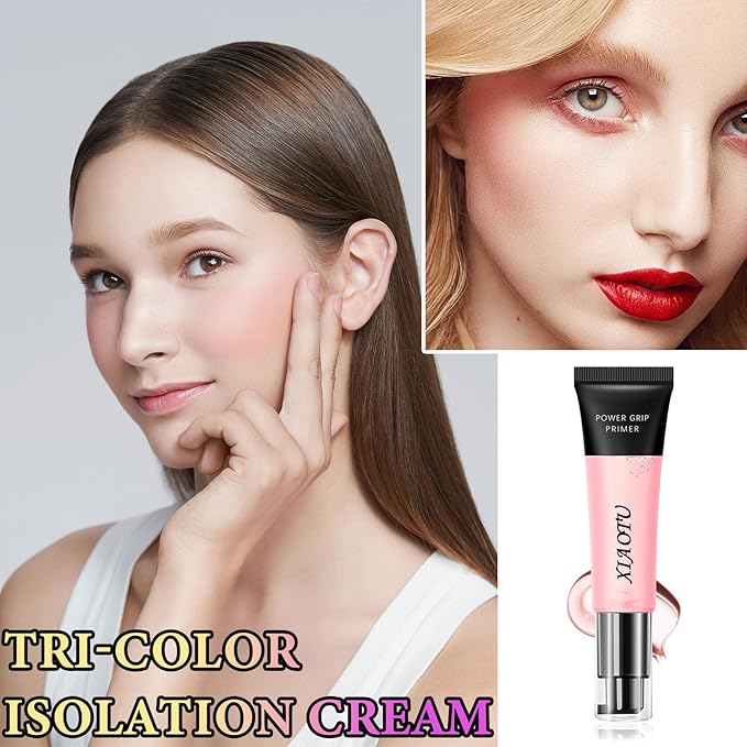 One Step Color Corrector,Color Correcting Facial Serum,Isolation Cream,Pore Primer,Invisible Pore,Skin Tone Correcting,Moisturizing Concealer Foundation Face Makeup Primer Base(Pink)-BrightBean Baby