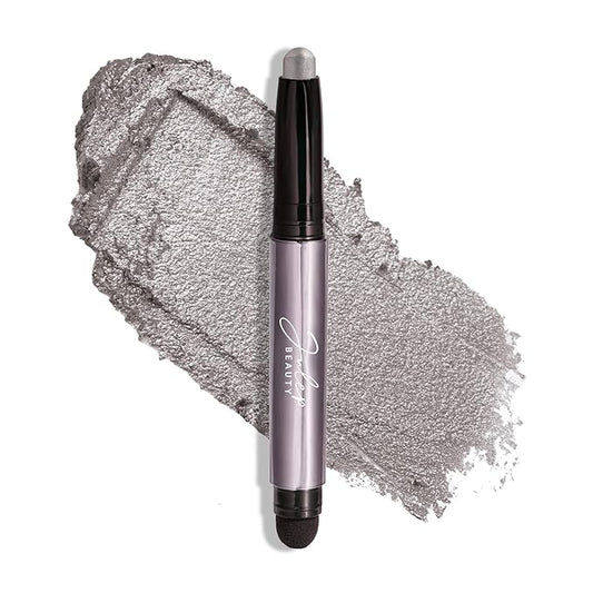 Julep Eyeshadow 101 Cream-to-Powder Waterproof Shadow Stick – Rainstorm Shimmer – Long-Lasting, Crease-Proof, Deep Silver Shimmer Cream Eyeshadow with Built-in Smudger-BrightBean Baby