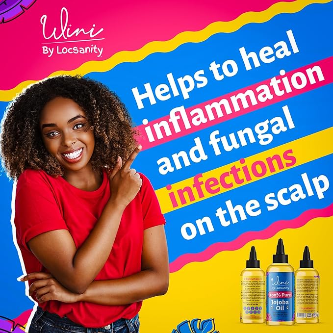 Locsanity Wini Pure 100% Cold Pressed Jojoba Oil for Hair and Body, 4 fl oz-BrightBean Baby