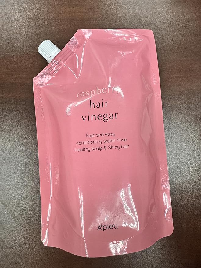 A'PIEU Raspberry Hair Vinegar Rinse Refill 13.6 fl oz - Scalp Treatment for Balanced pH, Shiny Hair | Korean Hair Care I Clarifies & Encourages Growth | Dandruff & Oil Control-BrightBean Baby
