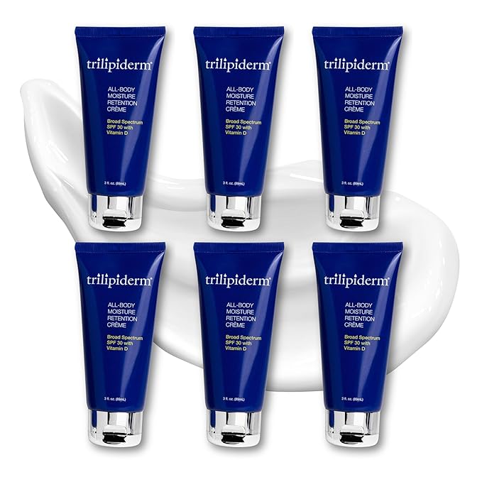 Trilipiderm 3oz TSA Travel Size 6-Pack All-Body Moisturizer with SPF 30 for Body, Face, Hands, & Feet-BrightBean Baby