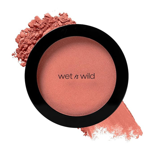 wet n wild Color Icon Blush, Effortless Glow & Seamless Blend infused with Luxuriously Smooth Jojoba Oil, Sheer Finish with a Matte Natural Glow, Cruelty-Free & Vegan - Bed of Roses-BrightBean Baby