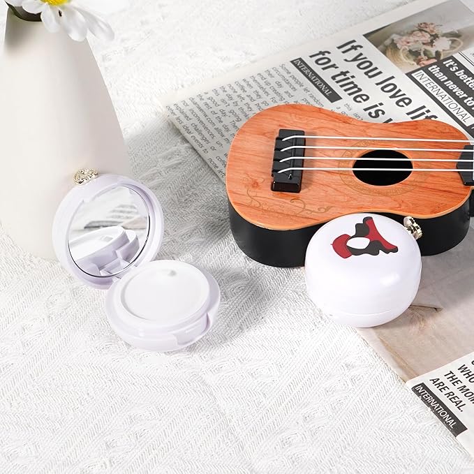 2 Pack Lip Balm Containers,Plastic Portable Empty Lip Balm Container with Mirror and Silicone Lip,Empty Lipstick Dispenser Box for Travel,Home-BrightBean Baby