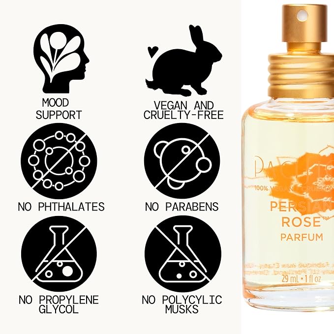 Pacifica Beauty, Persian Rose Clean Fragrance Spray Perfume, Made with Natural & Essential Oils, Fresh Rose Scent, Vegan + Cruelty Free, Phthalate-Free, Paraben-Free, Gifts for Her, 29 ml. 1 fl. oz-BrightBean Baby